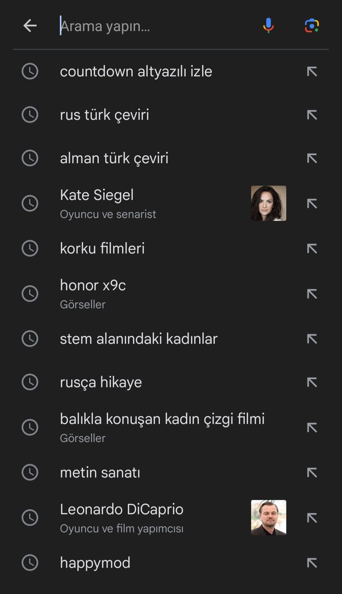 Google geçmişiniz e baksak neler görürüz acaba 🤪 ?