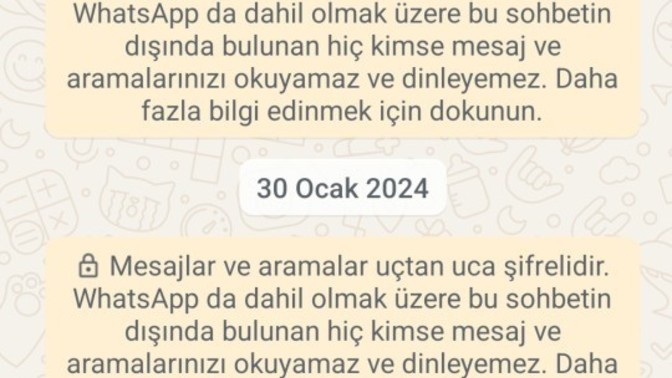 Wp de bu yazı neden çıkar karşı tarafta numaram kayıtlı mi demek?