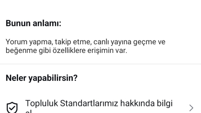 İnstagram da kullanamadığın özellikler bölümünde i simgesi problemi nedir?