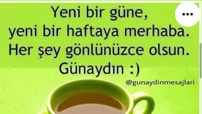 Günaydın ☀️ Yeni haftaya nasıl başlangıç yaptınız?