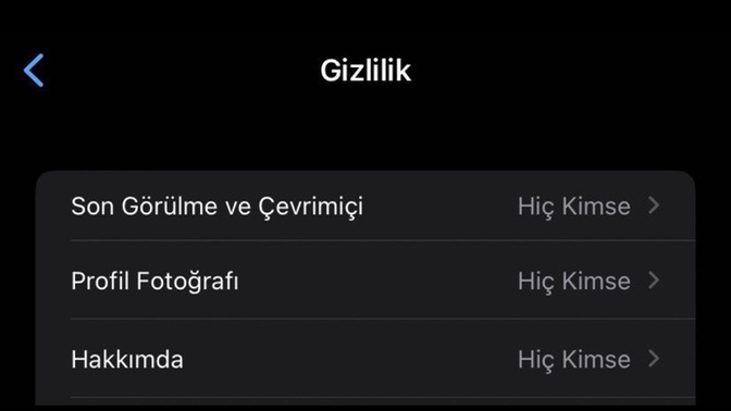 Son görülmeniz kapalı mı?