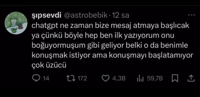 Sizde yapay zekayla dertleşiyor musunuz?