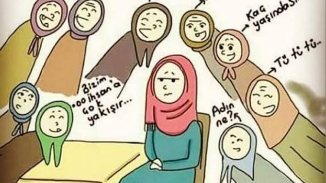 Bu teyzeler niye bekar her kızı gelin adayı olarak görüyor?