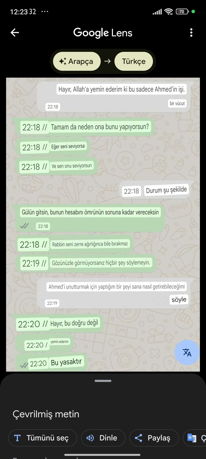 Biri bana bu konuşmayı tercüme edebilirmi lütfen acil?