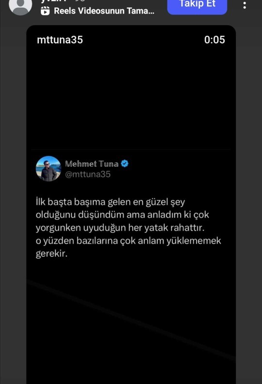 Eski sevgilimin paylaştığı şey?