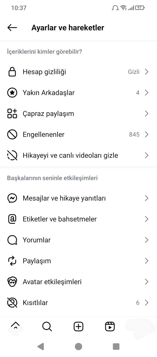 Instagramda kaç kişiyi engellediniz?