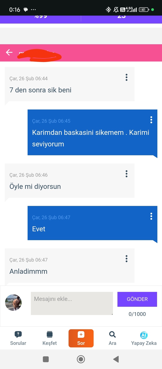 Sosyal medyada ahlaksız teklif alıyor musunuz?