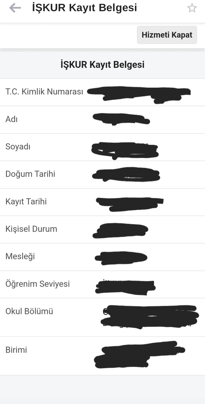 Bu sekilde cikiyor e develte Iş kur kayit belgesi yazdığımda nerden yapacağım bilmiyorum. yardim edermisiniz