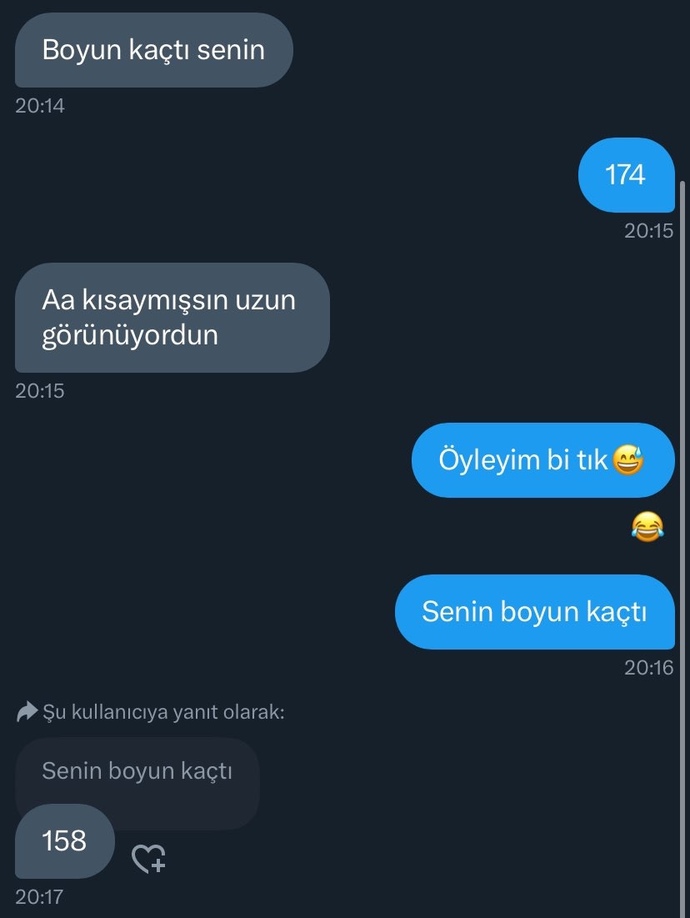 Harbiden kısaymışım ben 😀 fikriniz nedir?