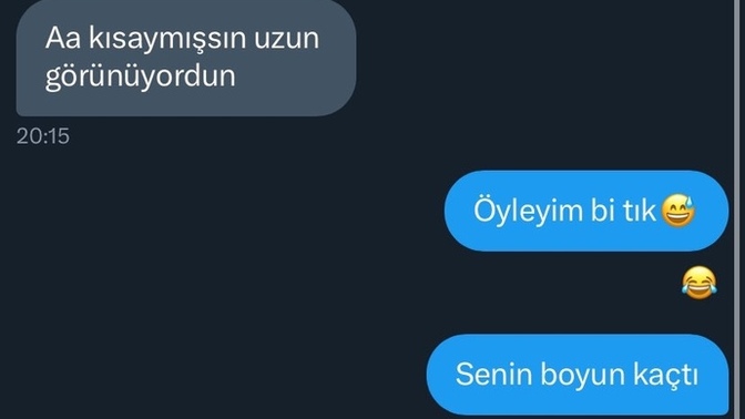 Harbiden kısaymışım ben 😀 fikriniz nedir?