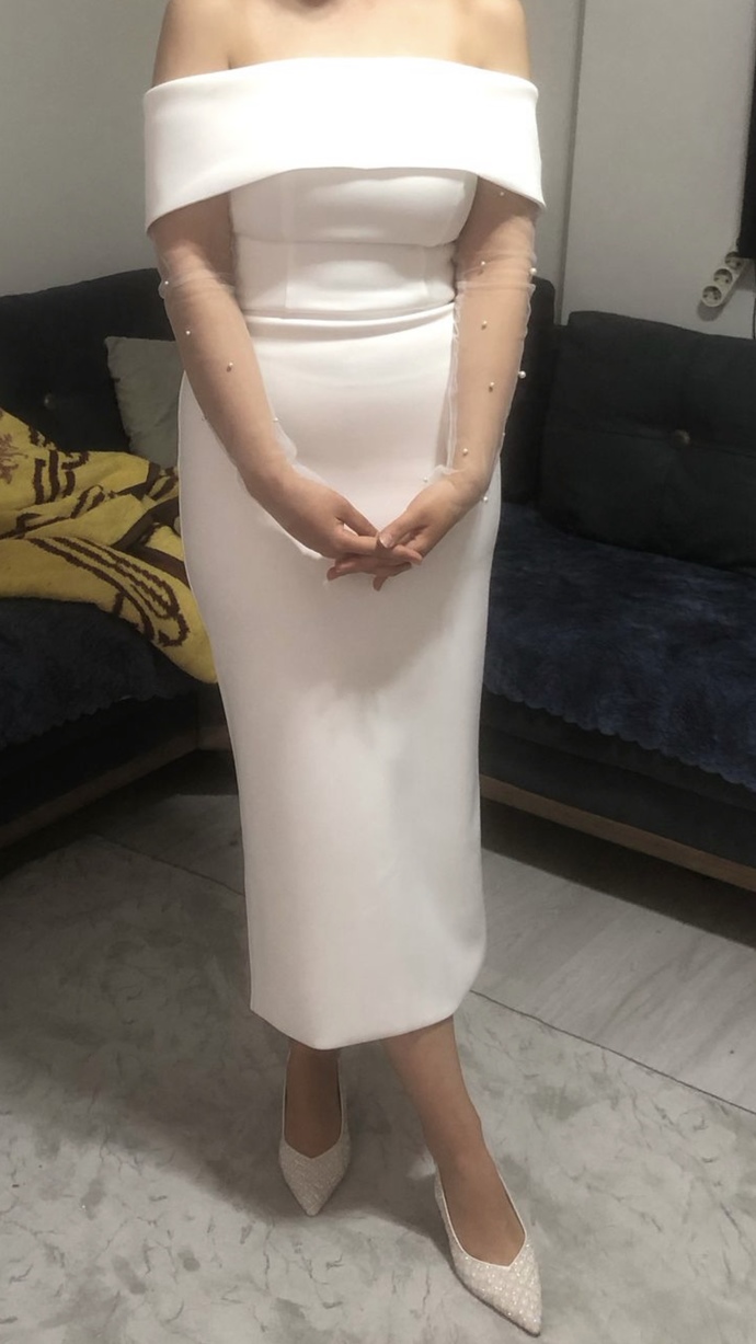 Nikahım için aldım kıloya takıntılı biriyim sizce kilolu göstermiş mi elbise beni?