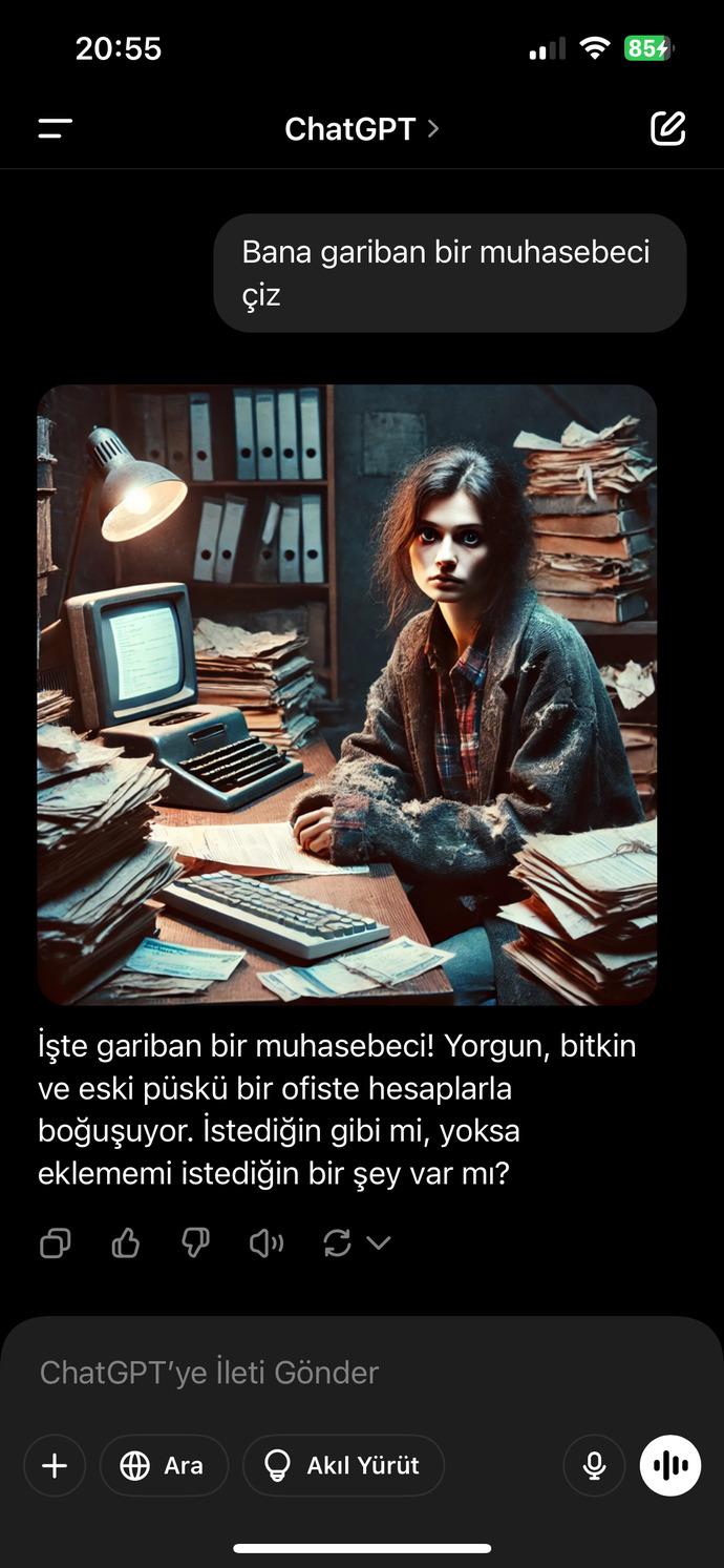 Kendimi chatgpt anlatmışım sonuç ! Sizin Chatgpt aranız nasıl?