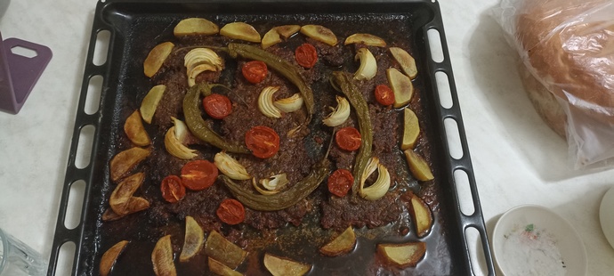 Evde tepsiye et kebabım nasıl olmuş?