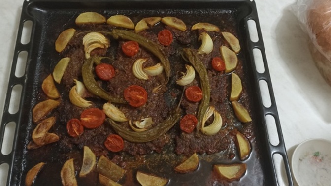 Evde tepsiye et kebabım nasıl olmuş?