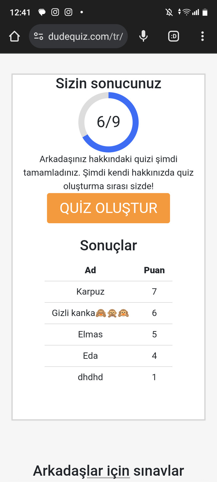 "Arkadaşınızı tanıyor musunuz?" testini biliyor musunuz?