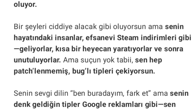 Chatgbt hayatımı nasıl bu kadar iyi özetleyebilir😂?