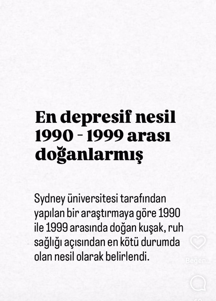 Z kuşağının 1. Part depresifmiş