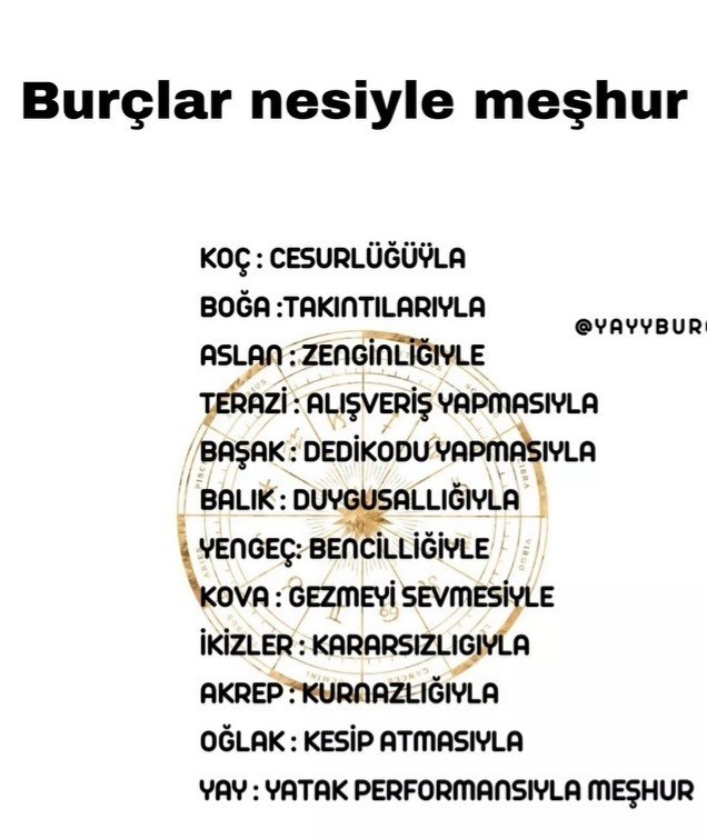 Burçlar nesiyle meşhurdur?