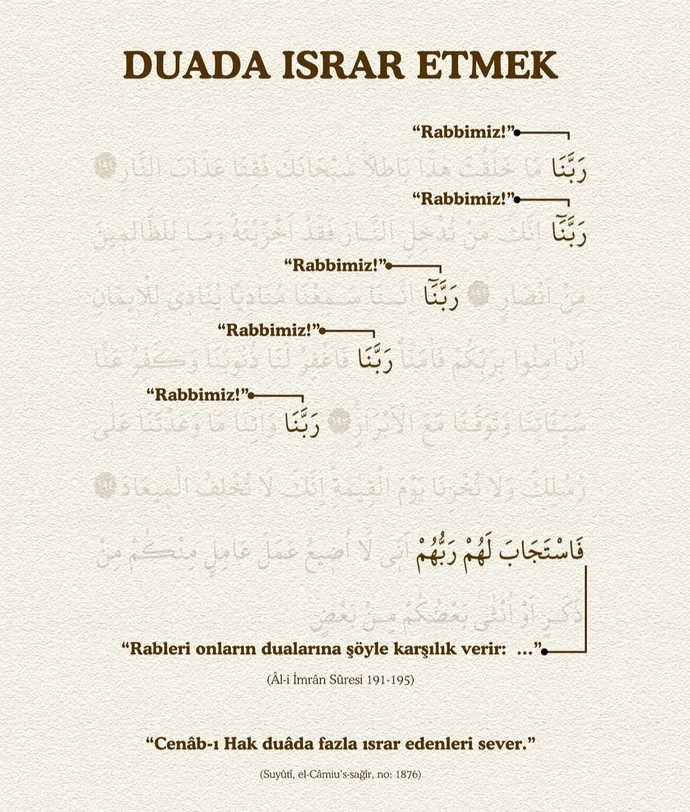 Israrla ettiğiniz bir duanız var mı?