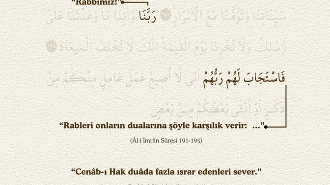 Israrla ettiğiniz bir duanız var mı?