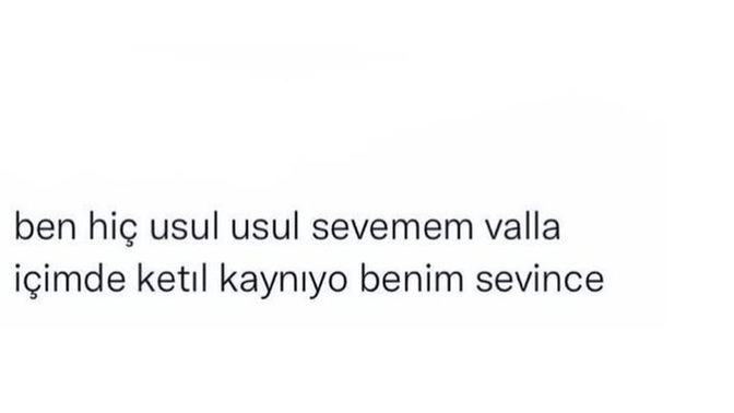 Siz nasıl seversiniz/sizin içinizde kaynayan ne oluyor sevince?