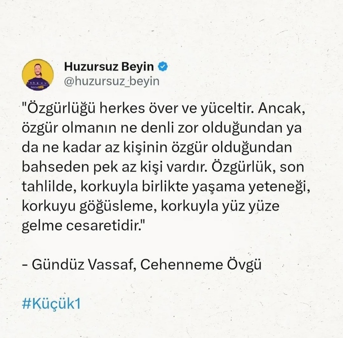 Sence özgürlük nedir, özgür olduğunu düşünüyor musun?