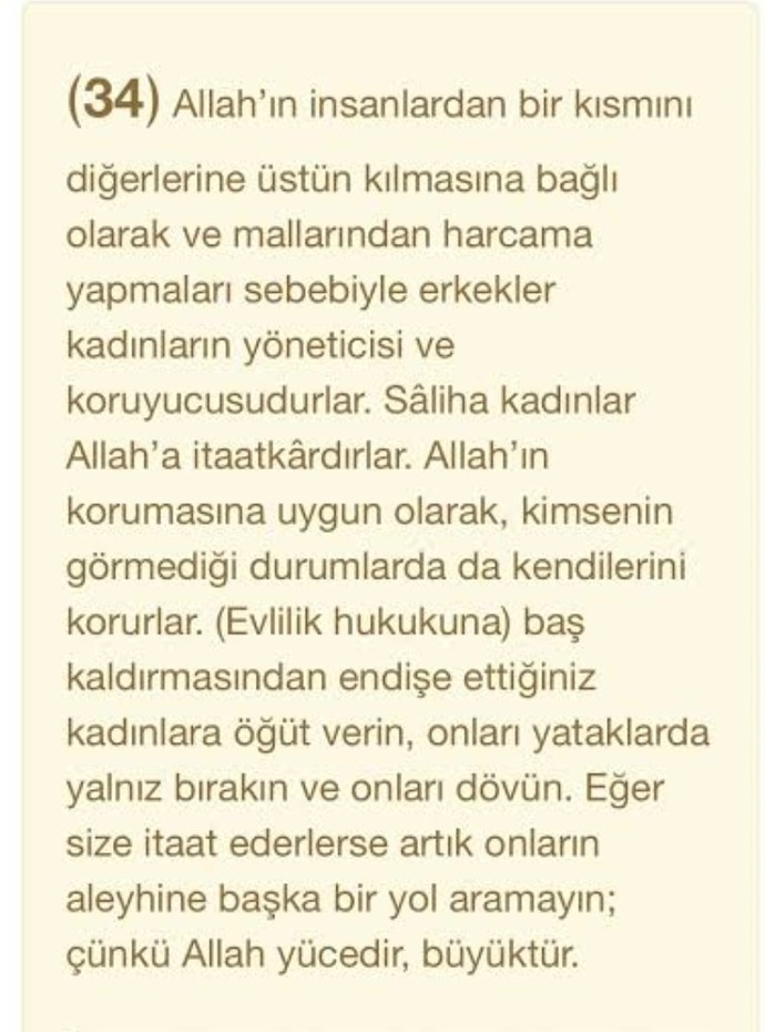 Nisa Suresi 34. Ayet?