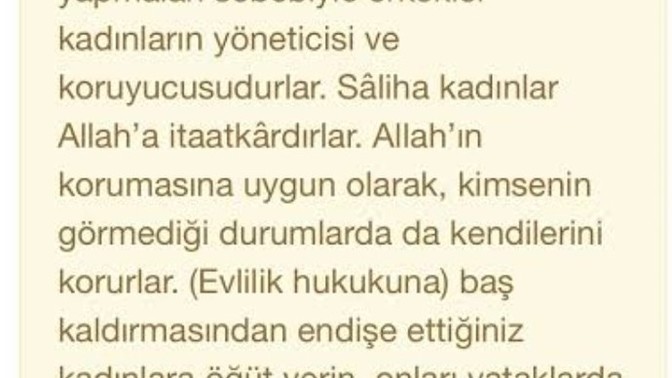 Nisa Suresi 34. Ayet?