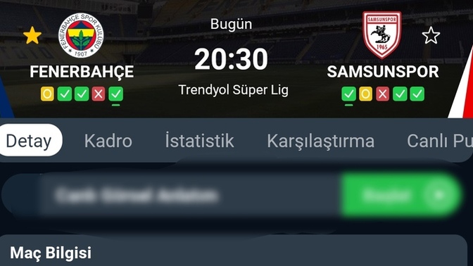 Fenerbahçe – Samsunspor maçı için skor tahmininiz nedir?