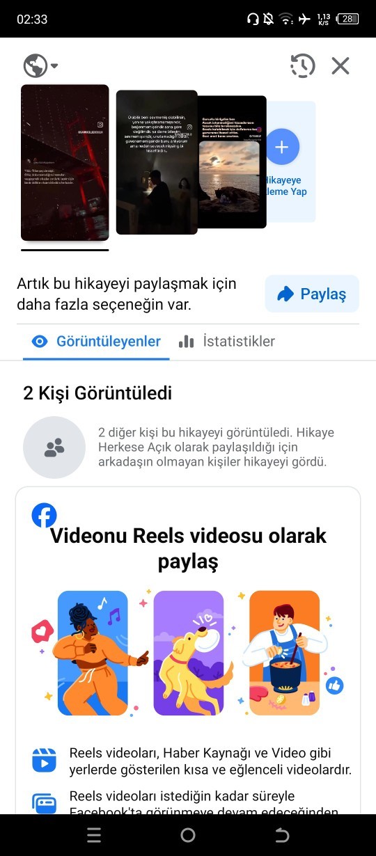 Arkadaşlar Facebook hikayeme kimler baktı nasıl görebilirim?