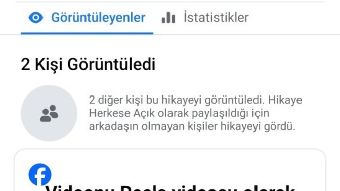 Arkadaşlar Facebook hikayeme kimler baktı nasıl görebilirim?