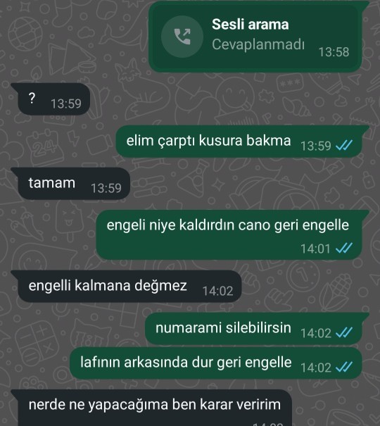 Asla dönmem diyen erkek döner mi?