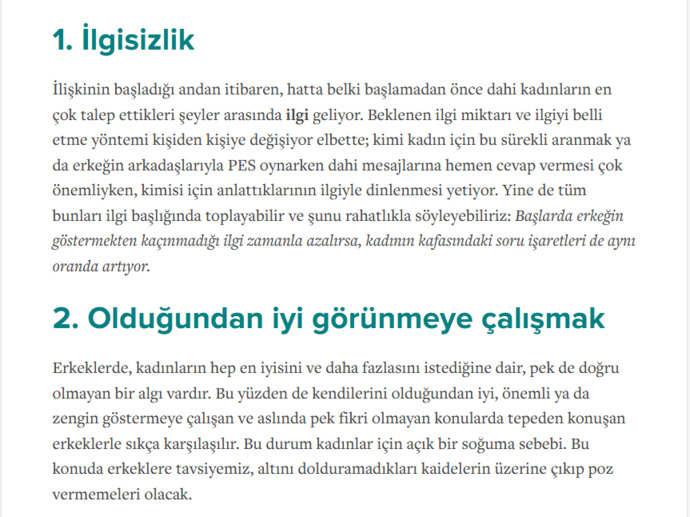 Bir kadın, bir erkekten en çok ne zaman soğur?