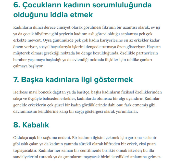 Bir kadın, bir erkekten en çok ne zaman soğur?