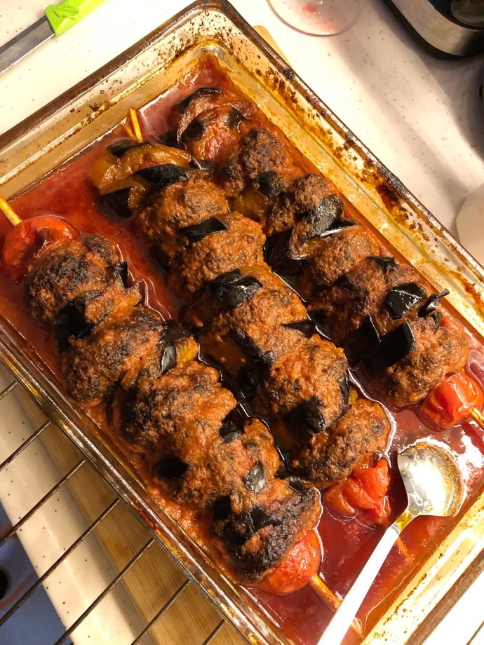 Patlıcan kebabı sever misiniz? Güzel yapmışmıyım?