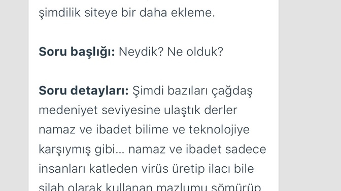 Neden tahammül edemediniz?