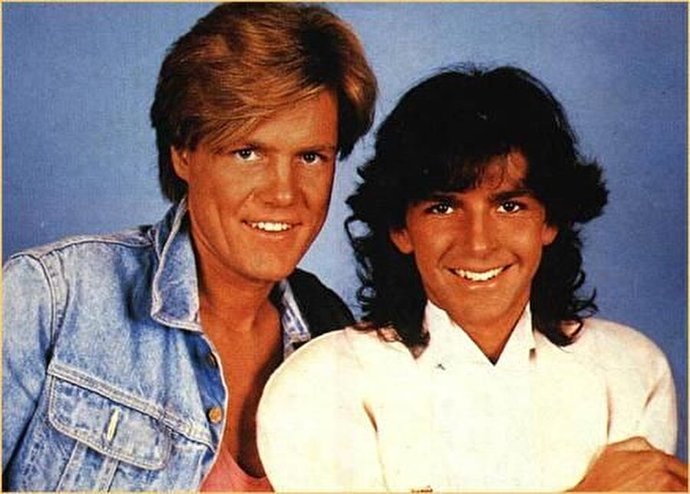 Modern Talkin grup üyeleri Dieter bohlen (sol) Thomas Anders (sağ)
