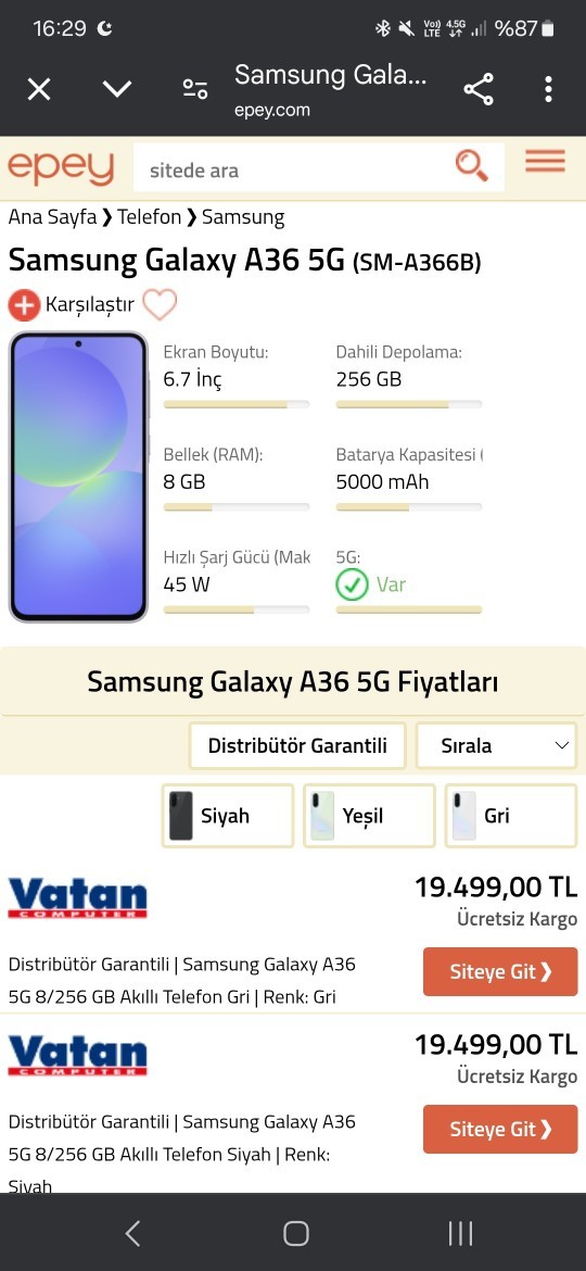 Samsung Galaxy A36 Ve Galaxy A56 Türkiye de satışa sunuldu yeni fiyatları nasıl buldunuz?