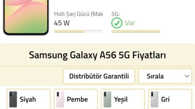 Samsung Galaxy A36 Ve Galaxy A56 Türkiye de satışa sunuldu yeni fiyatları nasıl buldunuz?