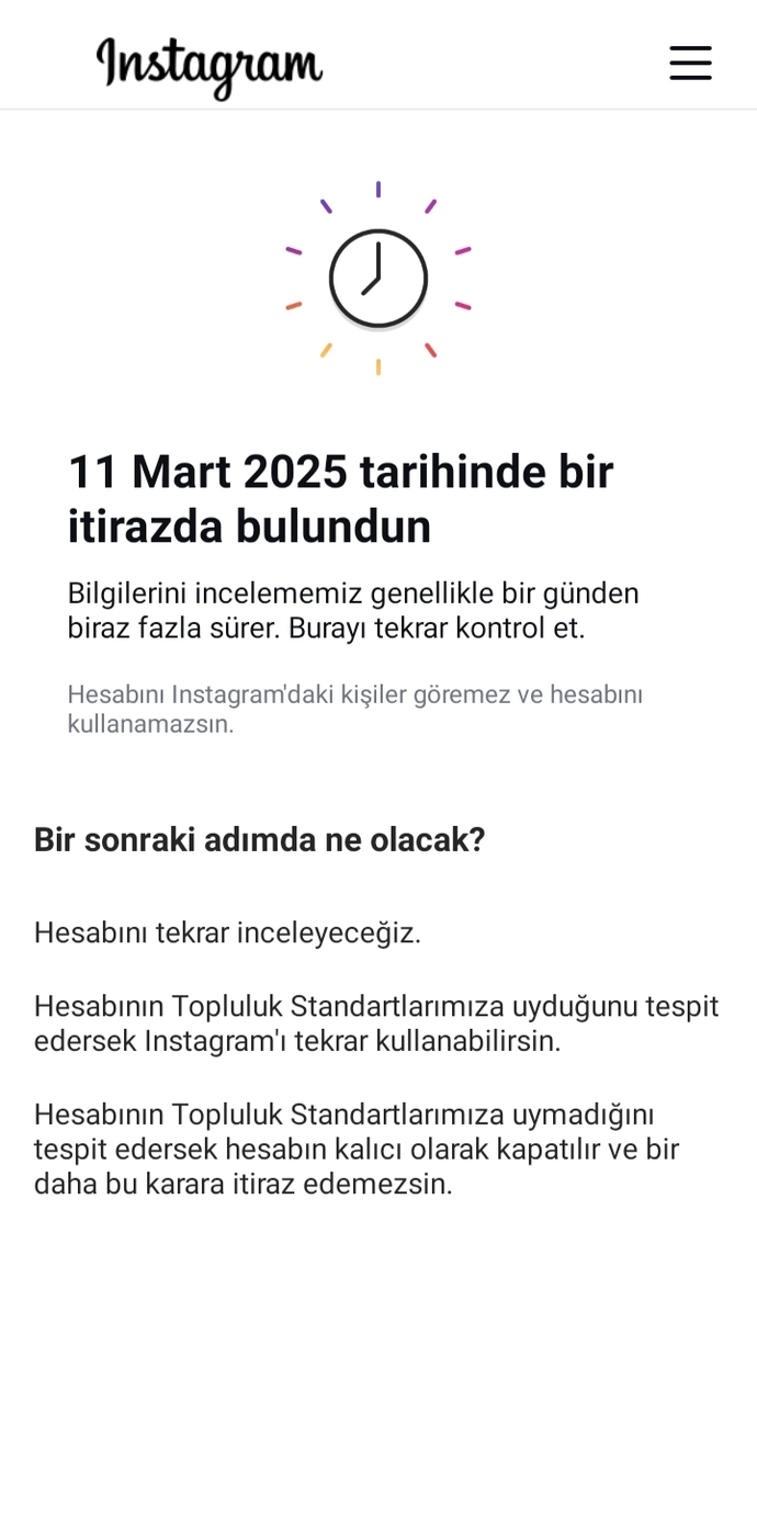 İnstagram böyle bişi ile karşılaştım napmalıyım yardım?