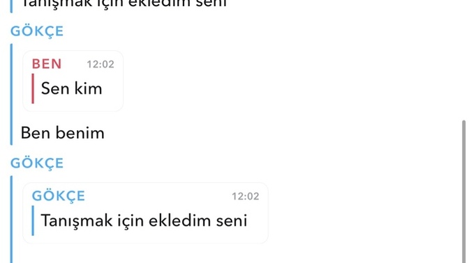 Snap ta böyle insanlar mesaj atıyorlar?