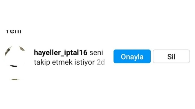 Aynen kardeşim benim hayeller iptal🤭🤭🤭millete gelen takip isteklerine bakın bide benimkine🤭🤭onaylasam gerçekten iptal olur mu?