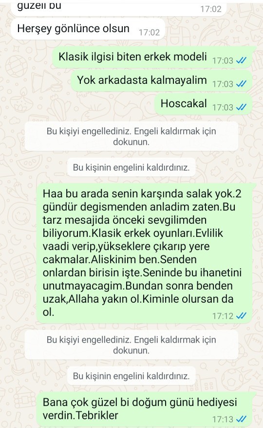 3 aylık sevgilimin ayrılık mesajı?