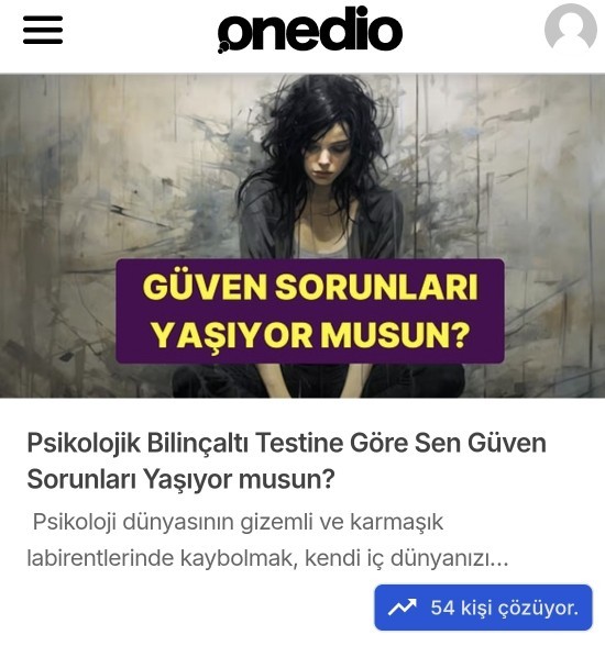 Kişilik testleri yapmayı sever misiniz?