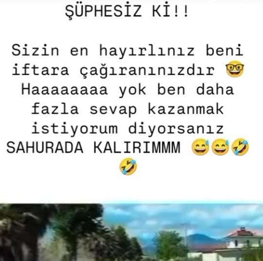 Size iftara gelsem bana ne pisirirdiniz?