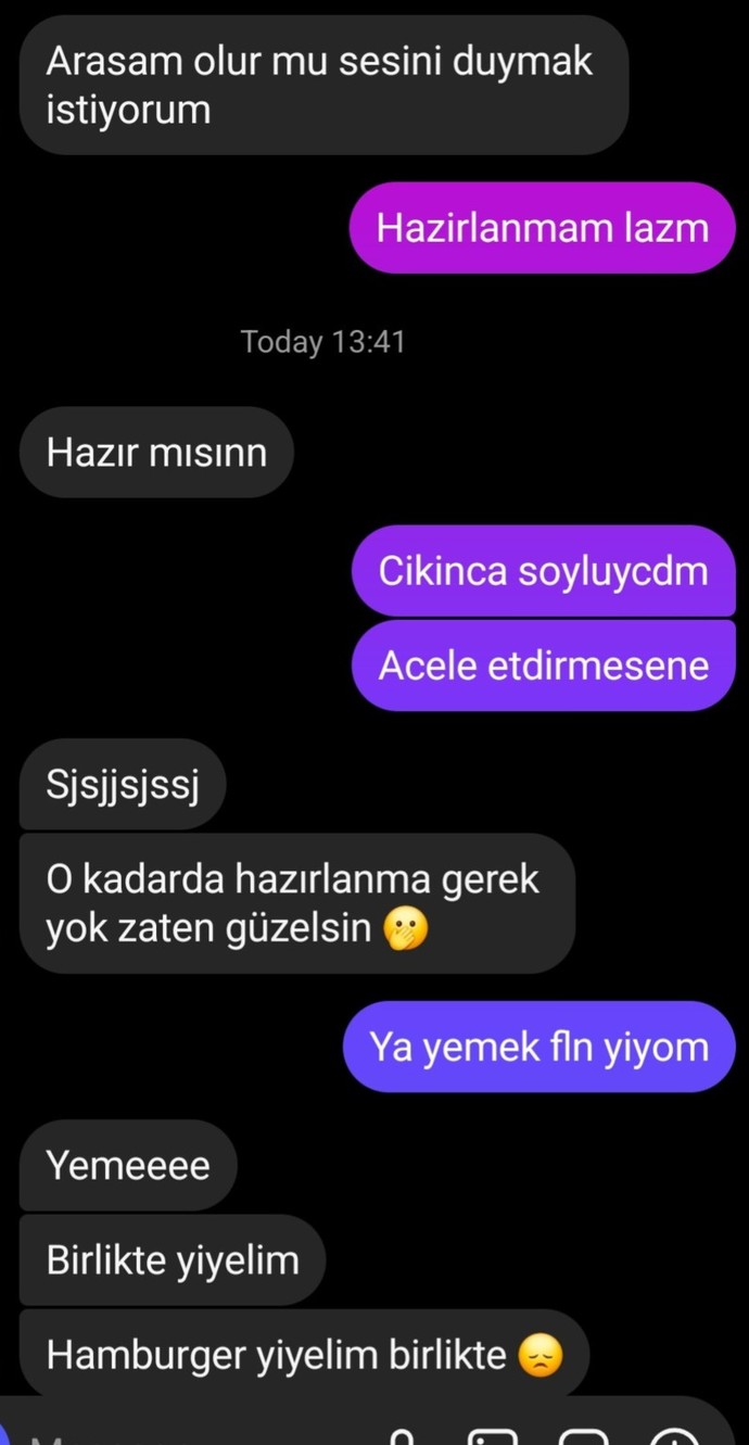 Bugün ilk datemiz. Sizce bu çocuktan olur mu?