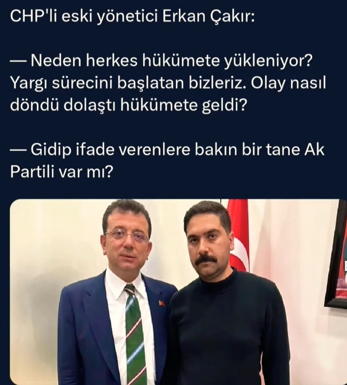 İmamoğlunu şikayet eden rüşvet kestiği iş adamlarımı yoksa hükümet adamları mı?