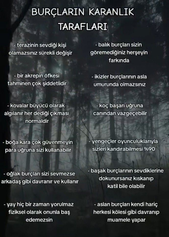 Burçların karanlık tarafları neymiş?