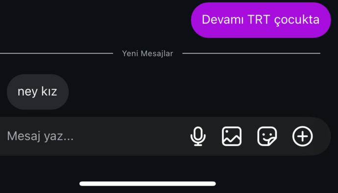Size gelen son mesajı okuyun?