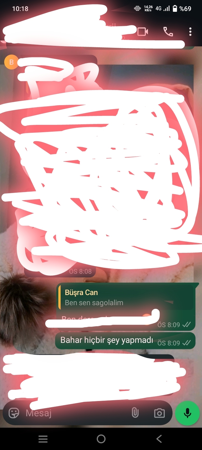 En son attığınız wp mesajı ne?